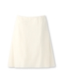 [L]ウールイレギュラーフレアスカート/オフホワイト(003)