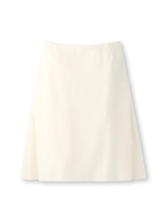 [L]ウールイレギュラーフレアスカート/オフホワイト(003)