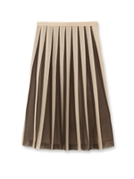 [L]ツートンシフォンスカート/ベージュ系(155)