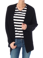 【AZUL by moussy】スウェッターガーター編み長袖ガウン/BLK