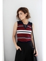 【AZUL by moussy】前後2WAYランダムテレコレースUPタンク/CAM
