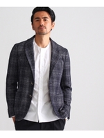 シャドーチェックジャケット Fabric by DONDY/ブルー系(294)