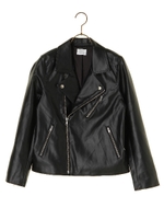 フェイクレザーライダース/ブラック