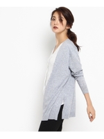 [L]トッパーカーディガン+シフォンタックブラウス/ライトグレー(911)