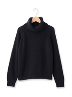 静電気防止オフタートルニット/ネイビー(093)