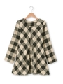 綿麻起毛チェックシャツ/ブラック(219)