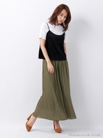 シフォンプリーツ/スカンツ/ライトブラウン/A