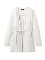 （洗える/UVカット）　[L]ボーダーロングカーディガン/ライトグレー(311)