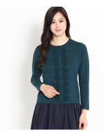 ケミカルレースカーディガン/ネイビー(093)