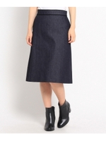 Nell デニム台形スカート/ネイビー(093)