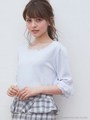 スカラップカフスボーテニット/シロ