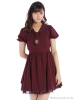 セーラーバックフリルワンピース/Mグレー