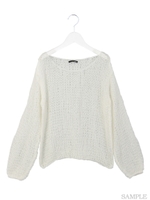 モヘアニット/ホワイト