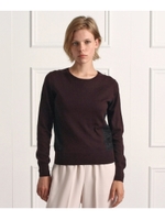 レース切り替えニットトップス/ブラック(919)