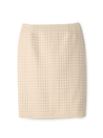 [L]ツイードタイトスカート/ホワイト(402)