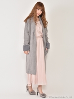 エコファースリーブコーディガン/オフホワイト