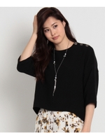 サイド肩ボタンシャツ/ブラック(019)