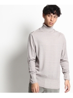 製品染めタートルネックニット/ライトグレー(011)