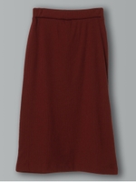 ・リブミディアムタイトスカート/ブラック