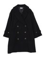 ワイドスリーブポンチョコート/ブラック