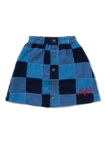 PATCHWORK SKIRT (4T〜7T)/ブルー