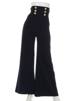 コルセット風ワイドパンツ/ネイビー