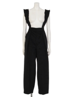 フリルサスペンダーパンツ/ピンク