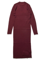 ボトルネックリブワンピース/ホワイト