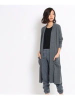 モダール混起毛ジャージーカーディガン/ブラック(019)