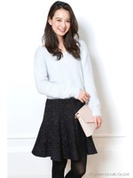 レオパードジャガードスカート/ネイビー