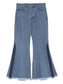 裾フレアーデニムパンツ/BLU