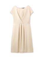 [L]ジョーゼットカシュクールワンピース/ライトベージュ(051)