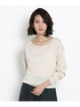 ベーシックドロップショルダーニット/ライトベージュ(051)