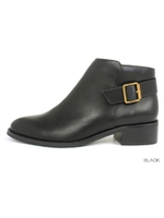 ベルテッドショートブーツ/DARKBROWN