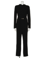 [GREED]SUPER140 WOOL RIB Jumpsuit/IVORY