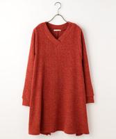 Aラインニットソーワンピース