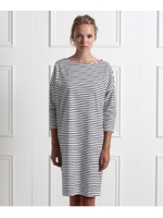 ボーダードロップショルダーワンピース/ホワイト(301)