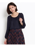 レースディテールシフォンブラウス/オフホワイト(003)