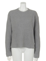 【BED&BREAKFAST】LOW GAUGE WAFFLE Crew neck/GRAY