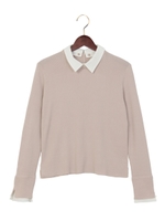 ★JOC 襟 取り外し 布帛カフス プルオーバー/Nat