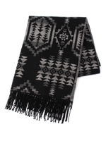 トライバル柄ストール/ブラック(519)