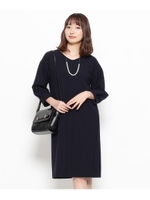 フラノ切り替えワンピース/ダークオリーブ(029)