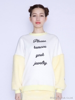 please remove your jewerly fur top/BLUE×PINK