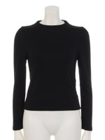 【CanCam11月号掲載】バックリボンリブ長袖カットソー/黒