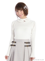 ミニハイネックリブTOPS/アイボリー