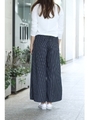【AZUL by moussy】サージストライプワイドパンツ/柄GRY