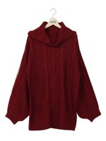 オフタートルニットワンピ/ホワイト