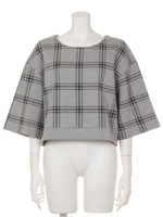 BACK RIB CHECK TOP/BLK