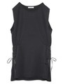 【emmi yoga】サイドレースアップチュニック/GRY