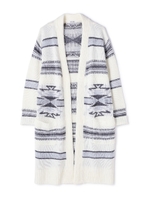 オルテガ柄ニットカーディガン/ピンク(090)